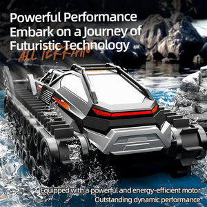 2.4G Amphibious RC Tank All-terrain Tracked Tank Waterproof Dual Control Armored Car