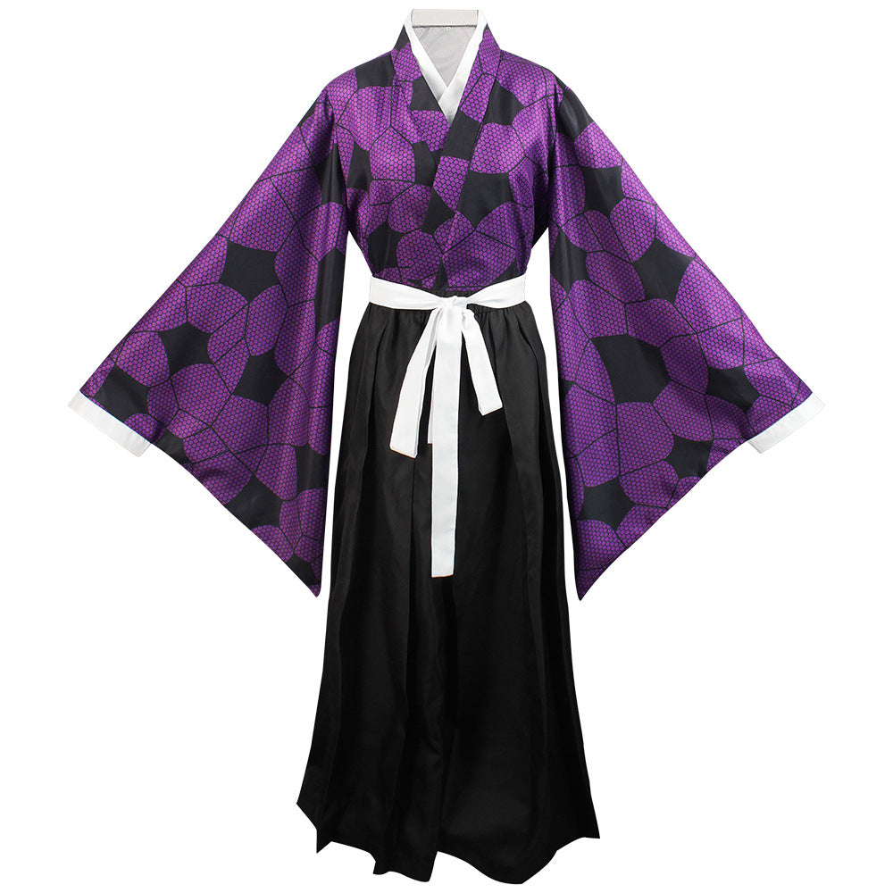 Adult Kokushibo Costume Kimono Outfit Uniform Set for Halloween Party