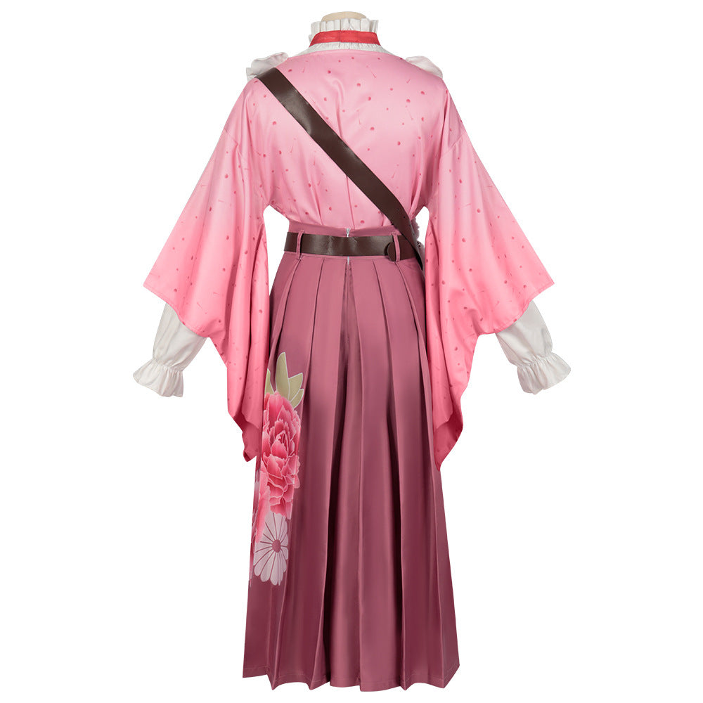 Adult Nezuko Cosplay Costume Halloween Cosplay Outfit Kinomo Dress Full Set for Role Play