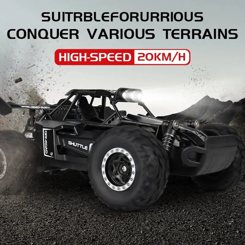 1/16 RC Car 20KM/H Fast Speed Off-road Vehicle 2.4G Alloy Monster Climbing Car