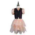 2024 Movie IF Blossom Costume Kids Pink Butterfly Dress 6pcs Full Set Shirt Vest Skirt and Accessories