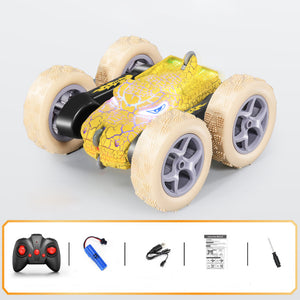 Kids RC Car 2.4G Dinosaur Stunt Car Electric Remoteol Control Car Toy With Cool Crackle Lights