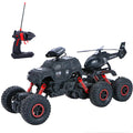 Six-wheel RC Off-road Truck 1/14 Electric Climbing Vehicle With Removable Helicopter For Kids
