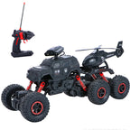 Six-wheel RC Off-road Truck 1/14 Electric Climbing Vehicle With Removable Helicopter For Kids