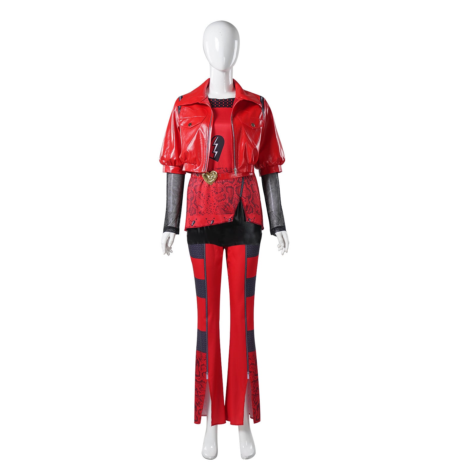 Adult Princess Red Costume Shirt Pants and Vest Suit for Halloween Carnival