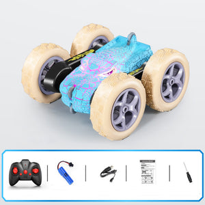 Kids RC Car 2.4G Dinosaur Stunt Car Electric Remoteol Control Car Toy With Cool Crackle Lights