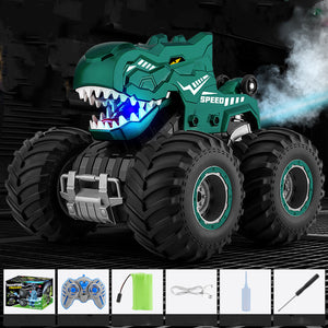 2.4Ghz Dino Remote Control Car 4WD Spray Stunt Car Climbing Off-road Car Toy