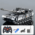 9CH Remote Control Tank 2.4G Tracked Tank 360° Rotating Turret with Light Sound Effects