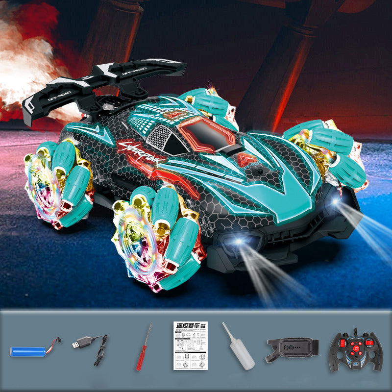 2.4G Remote Control Car 360° Rotation Drift Racing Car Dual Control Electric Spray Car Toy