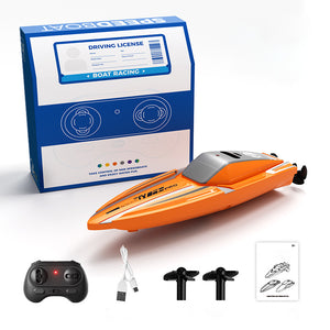 Kids Remote Control Boat 2.4G RC Rolling Stunt Boat Two Speeds Adjustable Speedboat