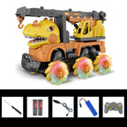 2.4G Dino Remote Control Car 9CH RC Engineering Vehicle Excavator Crane Dump Truck Mixer Truck Toy