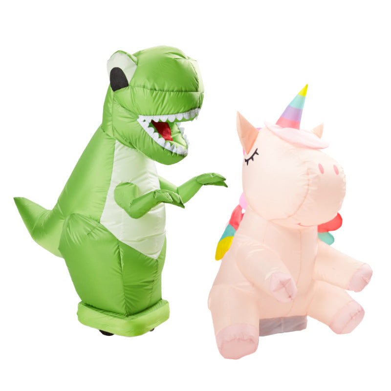 2.4Ghz Remote Control Dinosaur Unicorn Automatic Inflatable Toy with Two-speed Adjustment