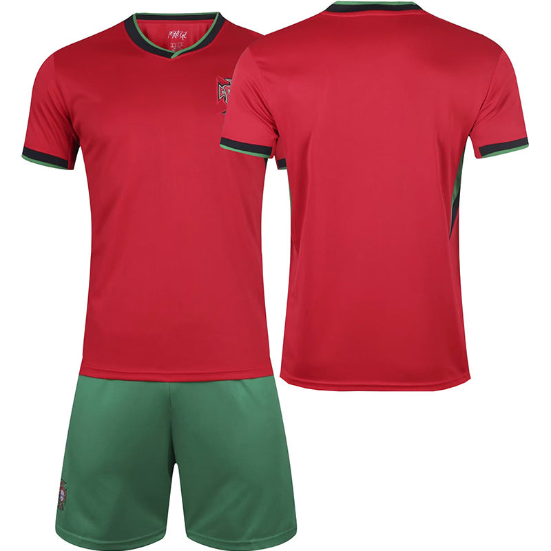 Adult Ronaldo Jersey Euro Cup Portugal National Team Football Shirts, Shorts and Socks Kits