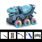 2.4G Dino Remote Control Car 9CH RC Engineering Vehicle Excavator Crane Dump Truck Mixer Truck Toy