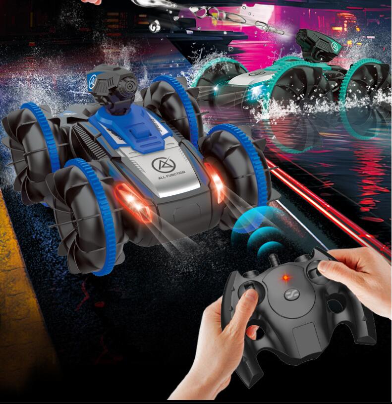 2.4G Amphibious Vehicle Dual Mode Water Column Car 360° Rotation Waterproof RC Car For Kids