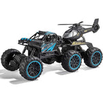 2.4G Remote Control Car 6 Wheels Racing Climbing Off-road Truck with Removable Helicopter