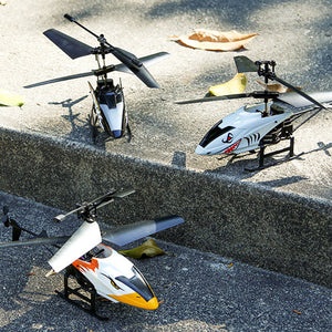 Remote Control Helicopter 2CH Cartoon RC Aircraft with Light Kids Plane Toys