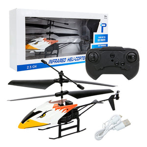 Remote Control Helicopter 2CH Cartoon RC Aircraft with Light Kids Plane Toys