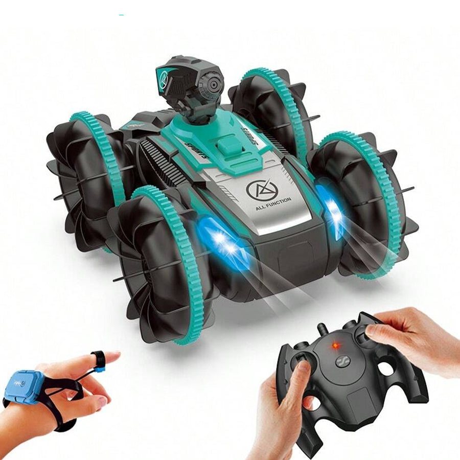 2.4G Amphibious Vehicle Dual Mode Water Column Car 360° Rotation Waterproof RC Car For Kids