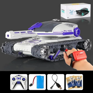 2.4G Remote Control Tank Water Bomb Car Tracked Battle Tank Car Two Controls For Kids