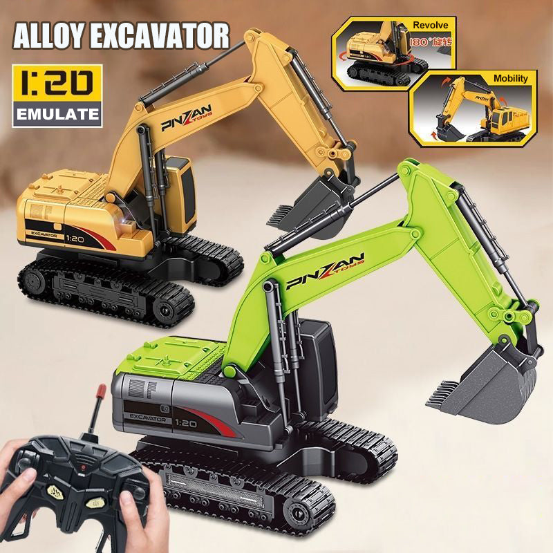 2.4G RC Excavator 1/20 Alloy RC Engineering Vehicles 6 Channels Excavator For Kids