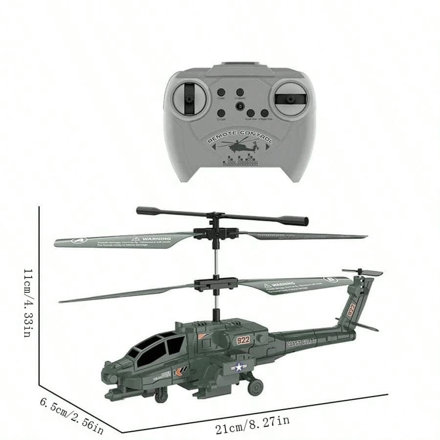 Remote Control Helicopter with Gyroscope & LED Light Armed Model Kids Flying Toys