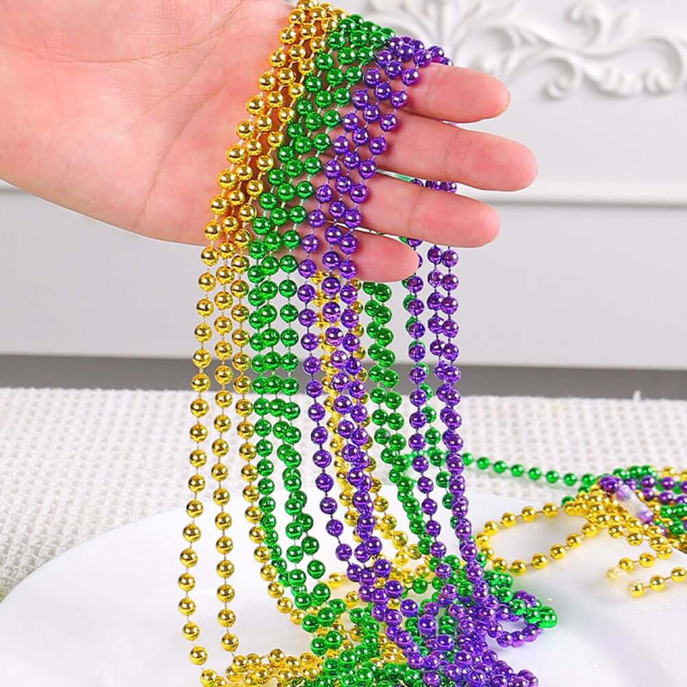 Mardigra Beads New Orleans Holiday Party Necklace Carnival Decorative Chain (18pcs/set)