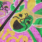 MardiGra Sequin Party Dress Casual Fleur De Lis Flower Shirt Carnival Costume for Women