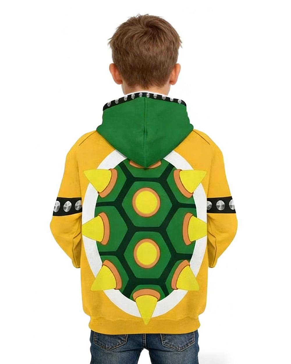 Yellow Monster Costume The Turtle Zip-up Sweatshirt Hoodie for Themed Parties
