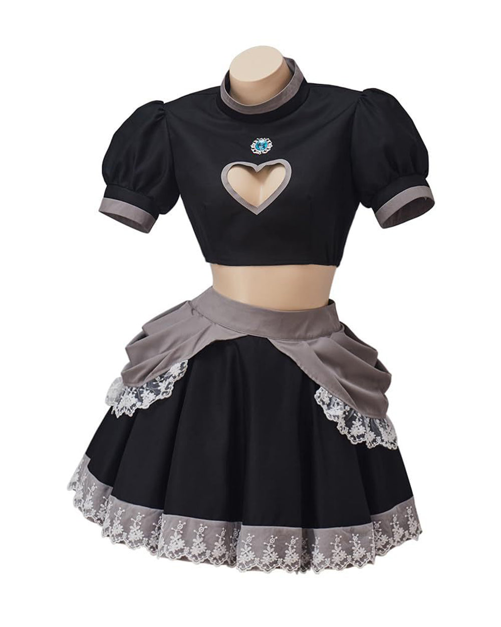 Pink Princess Costume Peach Daisy Rosalina Bowsette Crop Tops and Skirt 2pcs Suit for Girls Women Cosplay Events