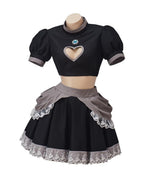 Pink Princess Costume Peach Daisy Rosalina Bowsette Crop Tops and Skirt 2pcs Suit for Girls Women Cosplay Events