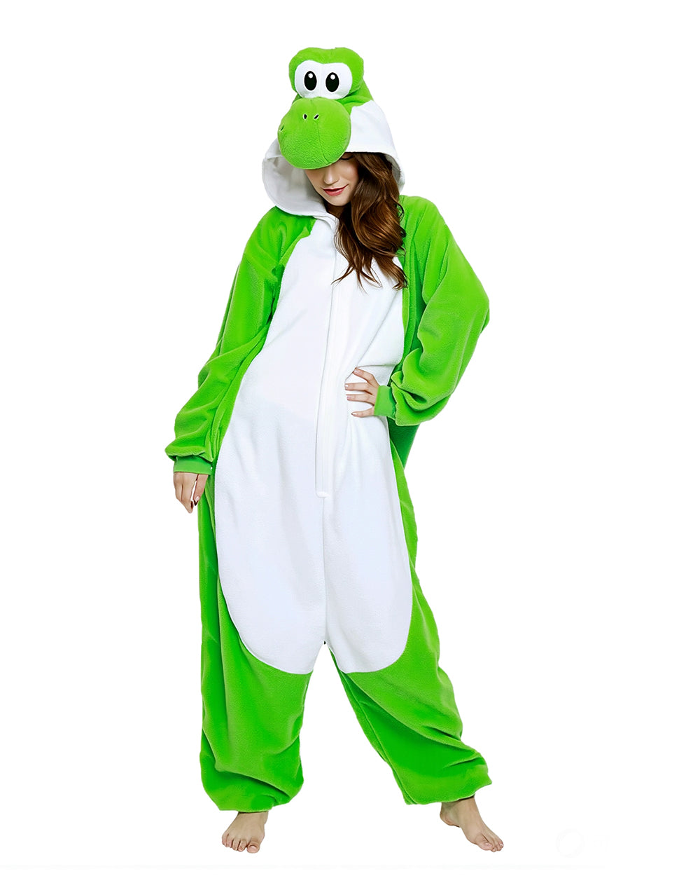 Green Dinosaur Plush Onesie Soft Pajamas with Spiky Tail for Cozy Home Wear