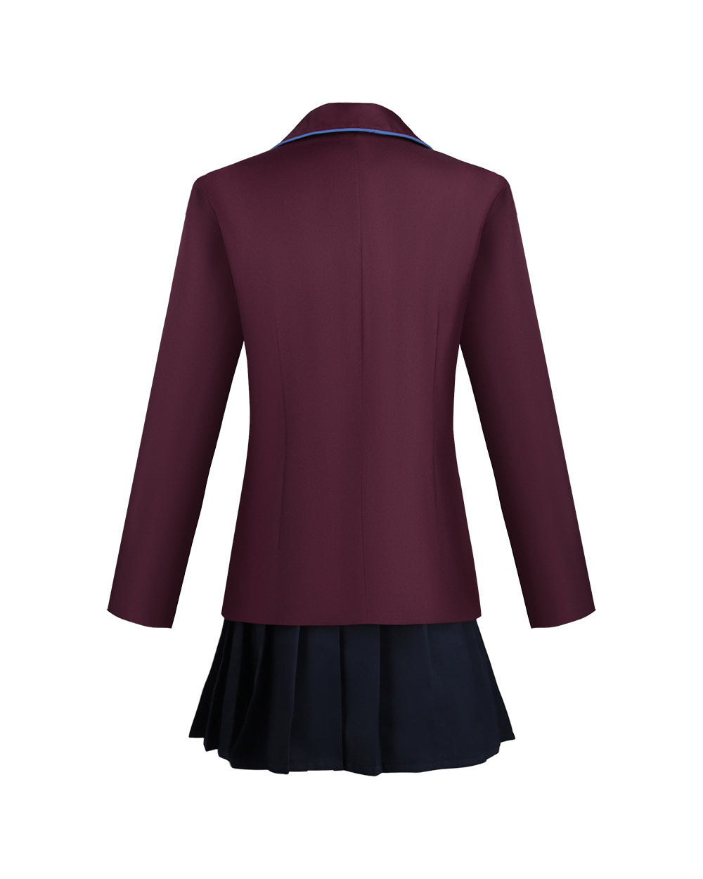 Musical Theater School Uniform Burgundy Blazer Pleated Skirt Shirt and Tie for Bookworm Fans