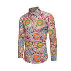 Mens Disco Outfit 70s Fashion Costume Bell-Bottoms Shirts Wig and Accessories Full Set for Disco Party