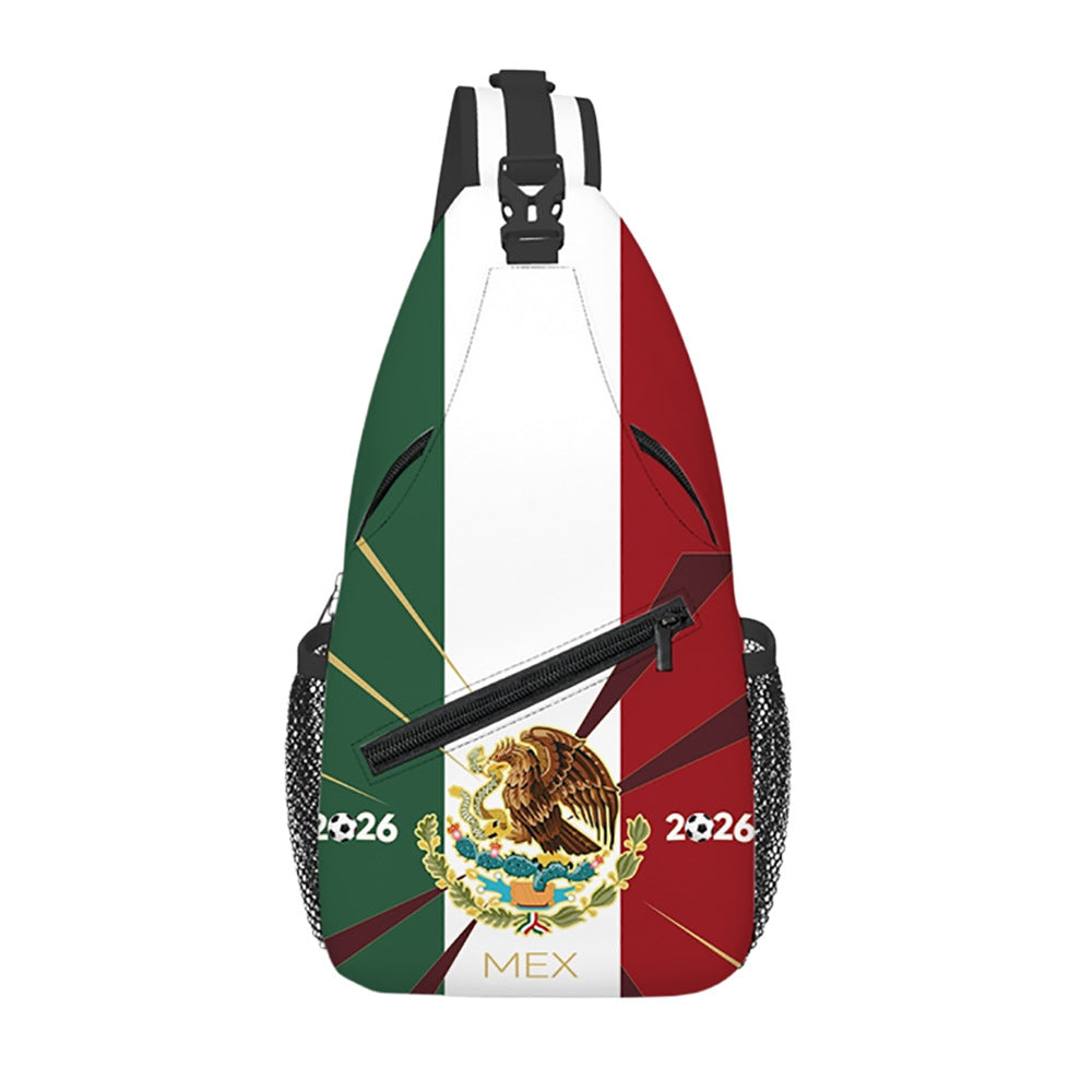 Mexico Soccer Jersey Shirts Shorts Socks and Sling Bag Soccer Fan Cheering Kit for Game Day Party Supplies