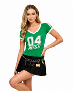 Women Mexico Jersey 2026 Casual Soccer Fan Shirt - Football Match & Bar Watching Tee
