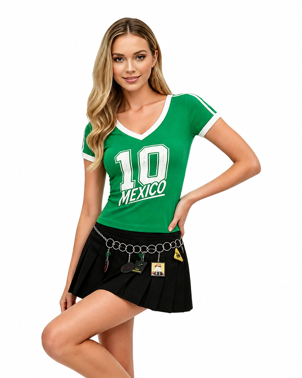 Women Mexico Jersey 2026 Casual Soccer Fan Shirt - Football Match & Bar Watching Tee