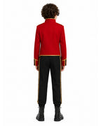 Kids Pop King Costume Red Jacket Pants and Glasses for Cosplay Events Halloween Party