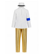 Rocking Boy Stage Performance Costume 80s 90s Pop Star Outfit for Halloween Party Dress Up