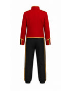 Kids Pop King Costume Red Jacket Pants and Glasses for Cosplay Events Halloween Party