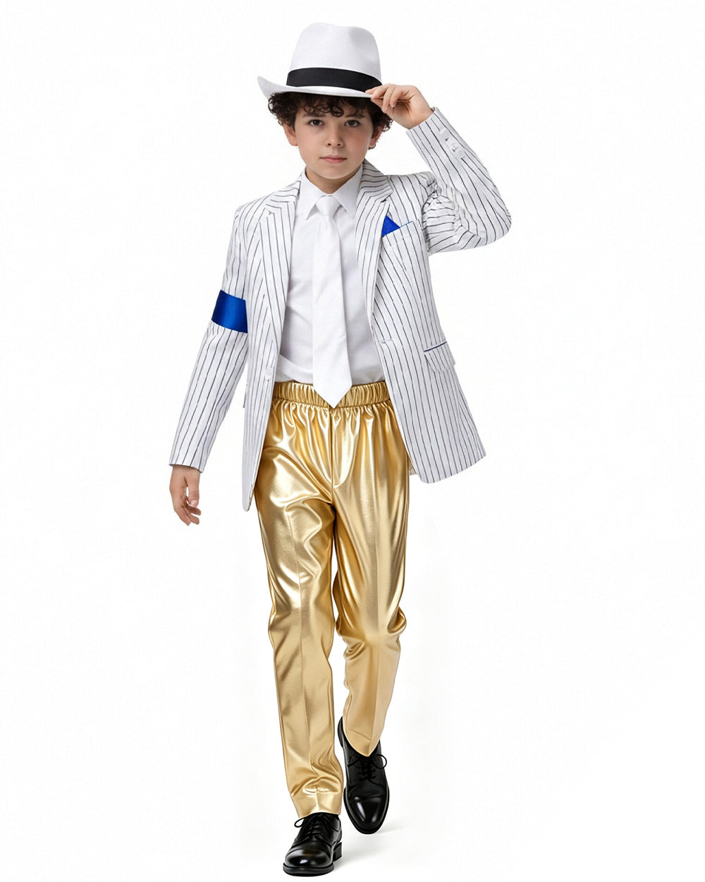 Rocking Boy Stage Performance Costume 80s 90s Pop Star Outfit for Halloween Party Dress Up