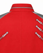 Girls King of Pop Costume Red Jacket Skirt T-shirt and Hat Full Set for Dress-up Party