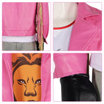 The Garbage Man Outfit Rose Red Jacket Pants Sweatshirt and Gloves for Cosplay Party