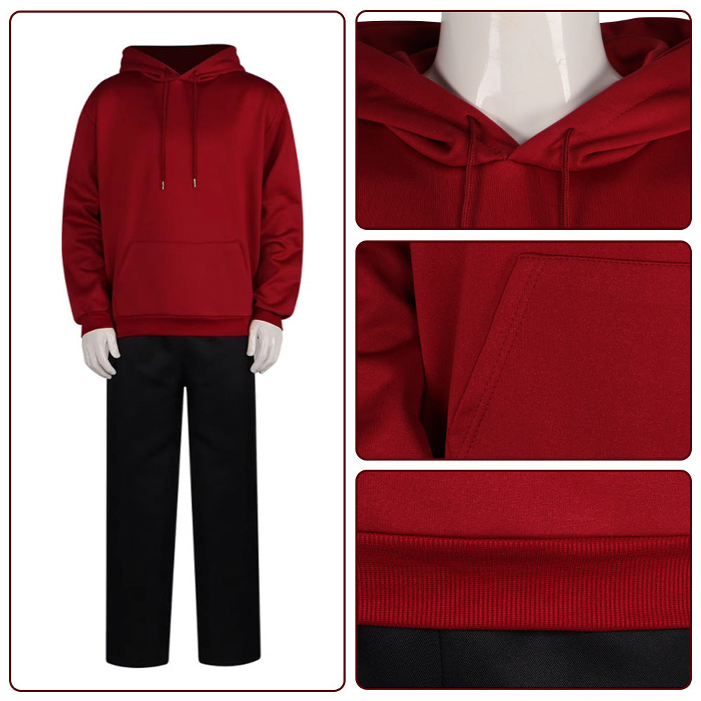 Sebastian Eugene Hansen Hoodie and Pants Young Brother Red Sweatshirt Cosplay Outfit