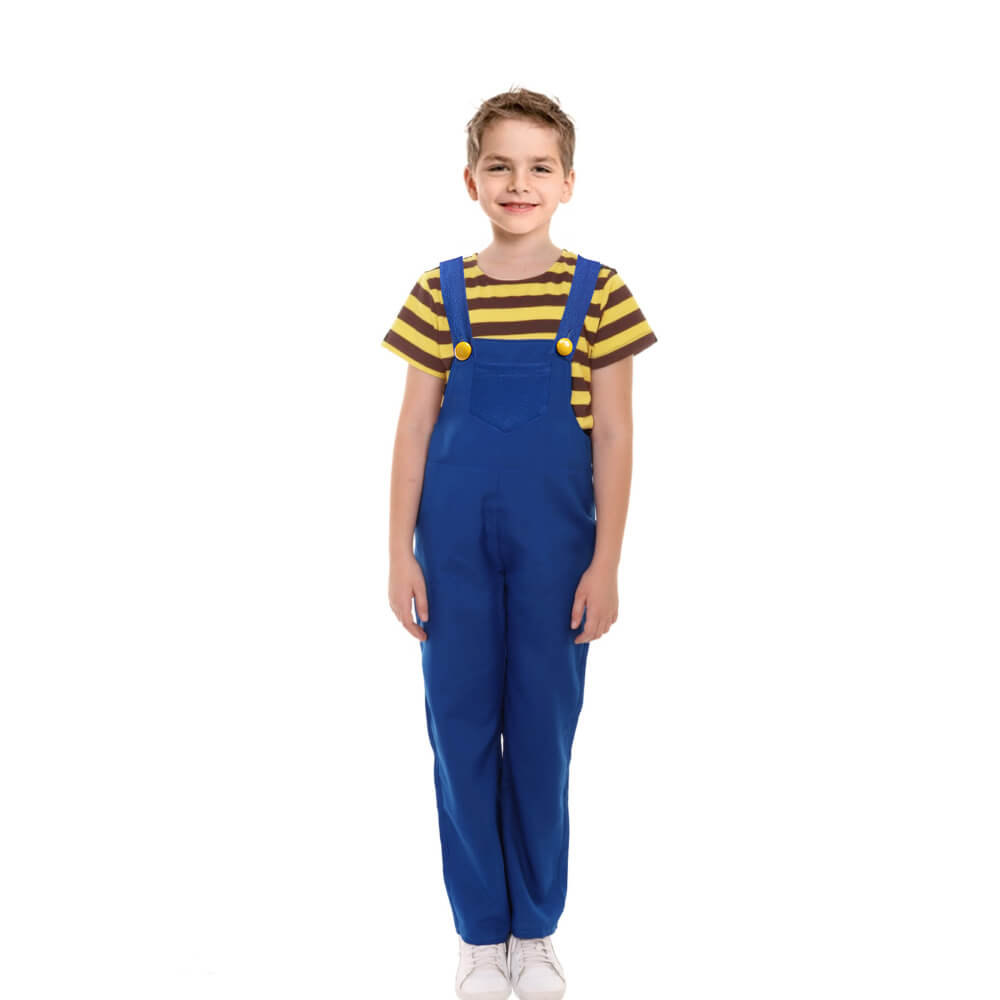 Boys Costume Yellow shirt and Denim overalls Kids Costumes Halloween Costumes