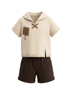 Kids 1920s Retro Yellow Monster Henry Outfit James Shirt Shorts and Goggles for Dress Up Party