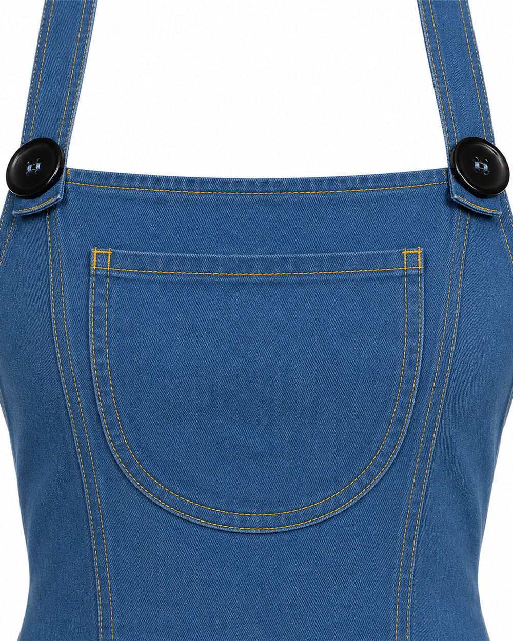 Yellow Monster Costume Hot Girl Crop Denim Dress with Flared Sleeves and Underwear for Women Theme Party Dress Up