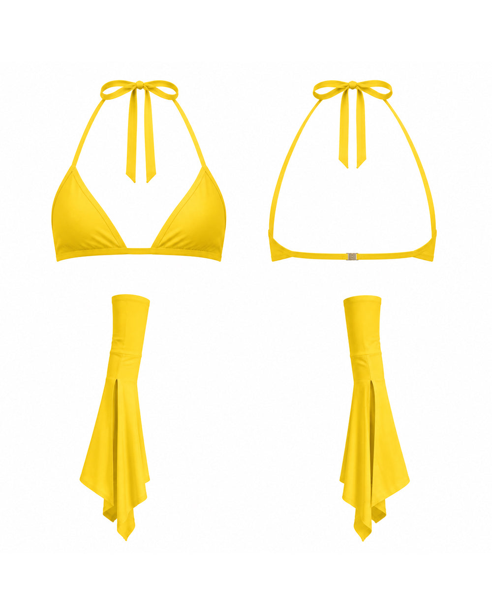 Yellow Monster Costume Hot Girl Crop Denim Dress with Flared Sleeves and Underwear for Women Theme Party Dress Up