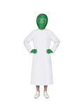 Goomi Costume Green Monster Helmet Robe and Gloves 3pcs Suit for Kids Adults Cosplay Events