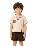 Kids 1920s Retro Yellow Monster Henry Outfit James Shirt Shorts and Goggles for Dress Up Party